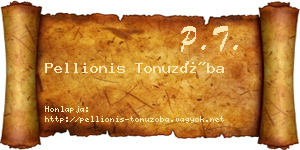 Pellionis Tonuzóba névjegykártya